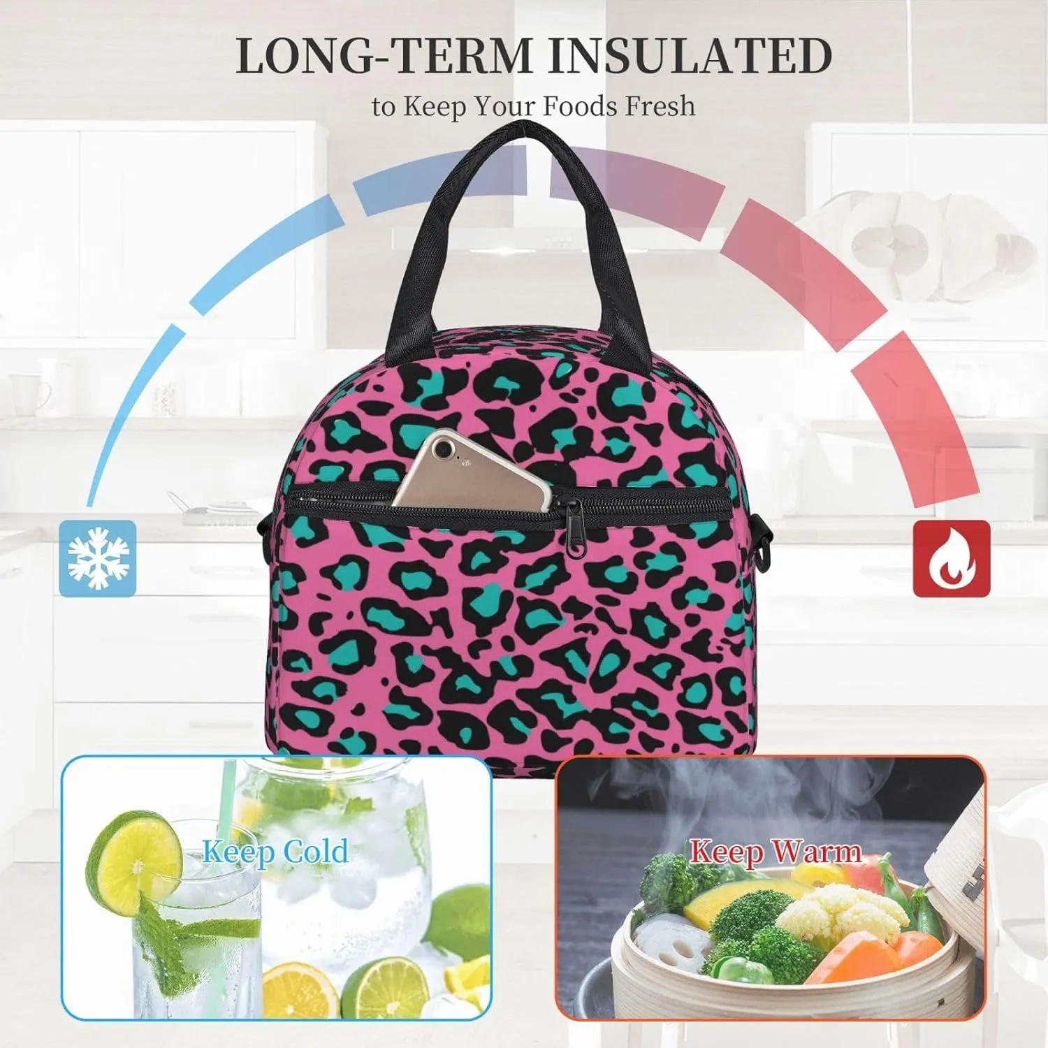 Pride Design,Insulated Reusable Lunch Bag Adult Large Lunch Box for Women and Men,Love Wins Celebration Tie Dye,Adjustable Shoulder Strap,Front Zipper Pocket,Rainbow Color