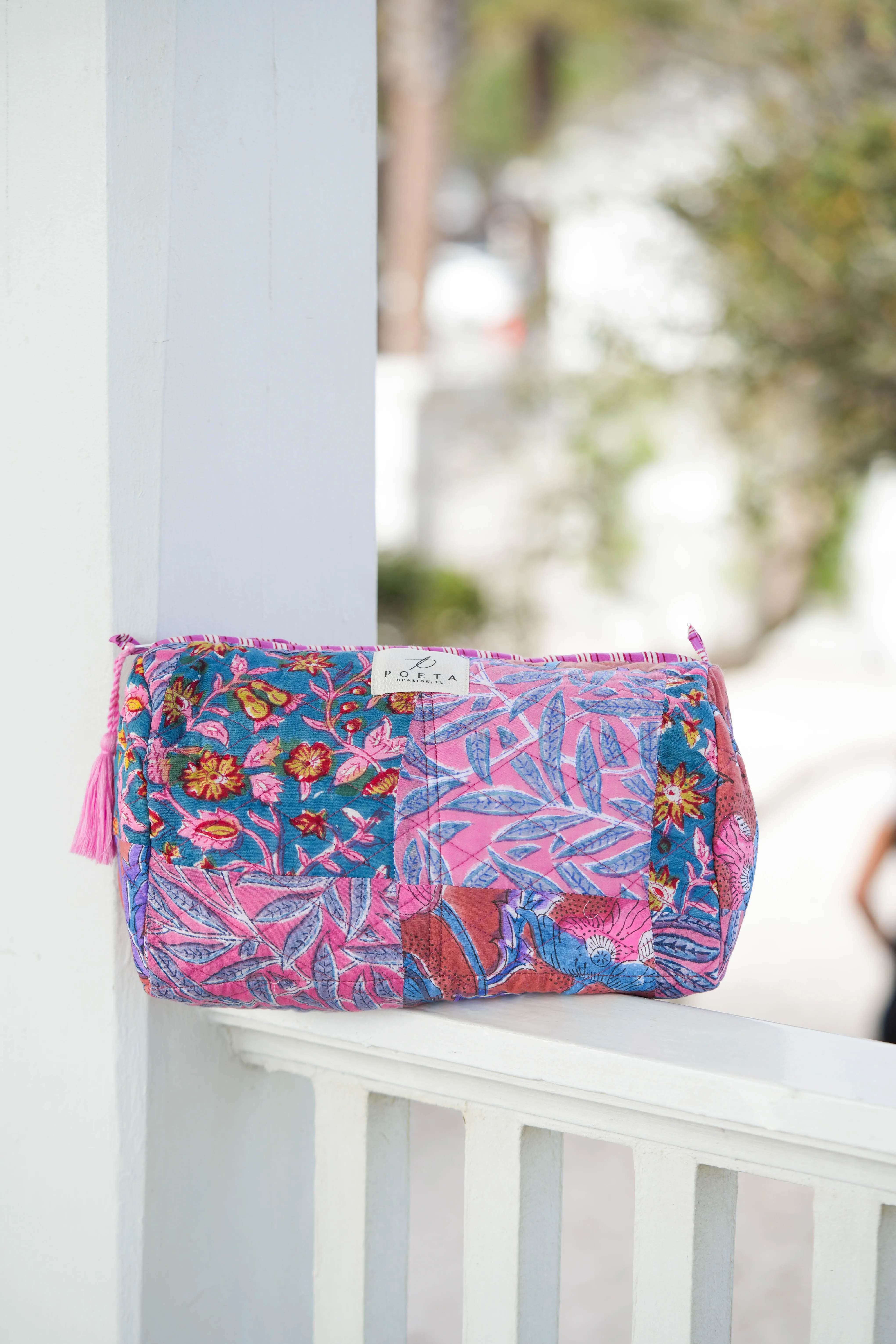 Purple Jungle Patchwork Cosmetic Bag