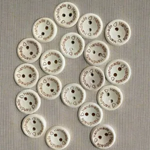 "Handmade" wooden buttons