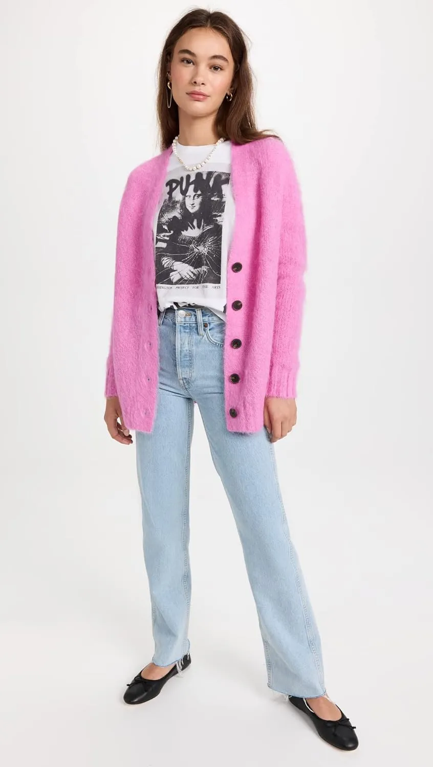 Rebecca Taylor Women's Brushed Mohair Cardigan