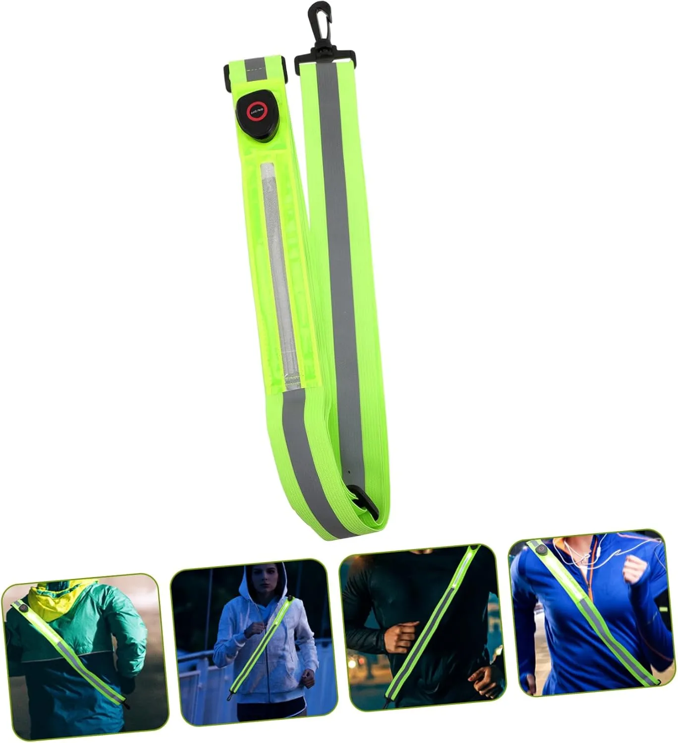 Reflective Belt Outdoor Reflective Bands Wristbands Reflector Bike Light Belt Neon Night Bicycle LED