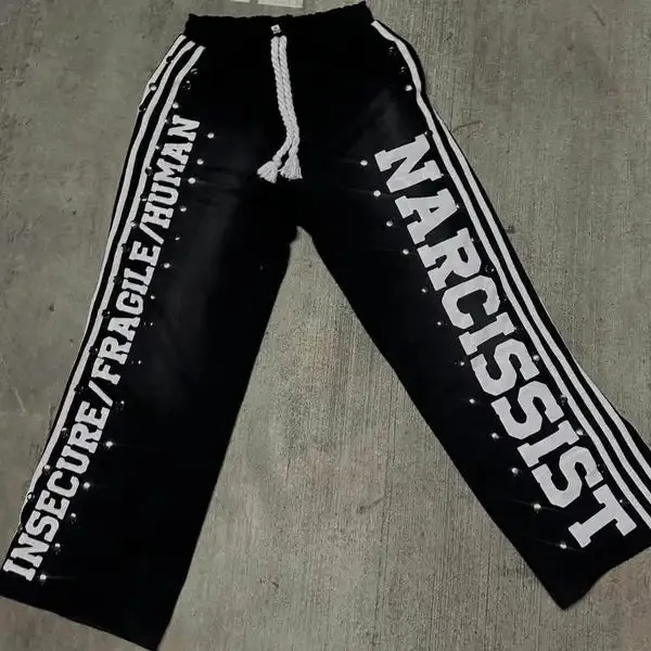 Retro Striped Sweatpants T Shirt Set