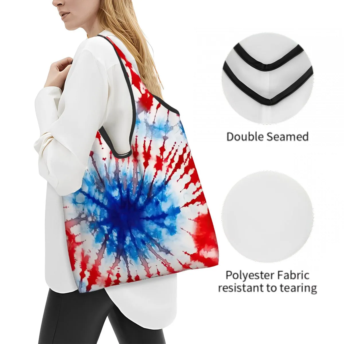 Reusable, Folding Grocery Bags- Tie Dye Designs - 19 Designs!!