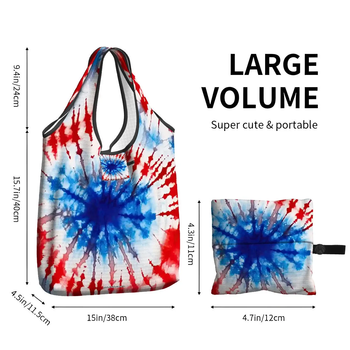 Reusable, Folding Grocery Bags- Tie Dye Designs - 19 Designs!!