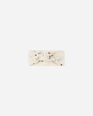 Ribbed Knotted Headband || Mushrooms