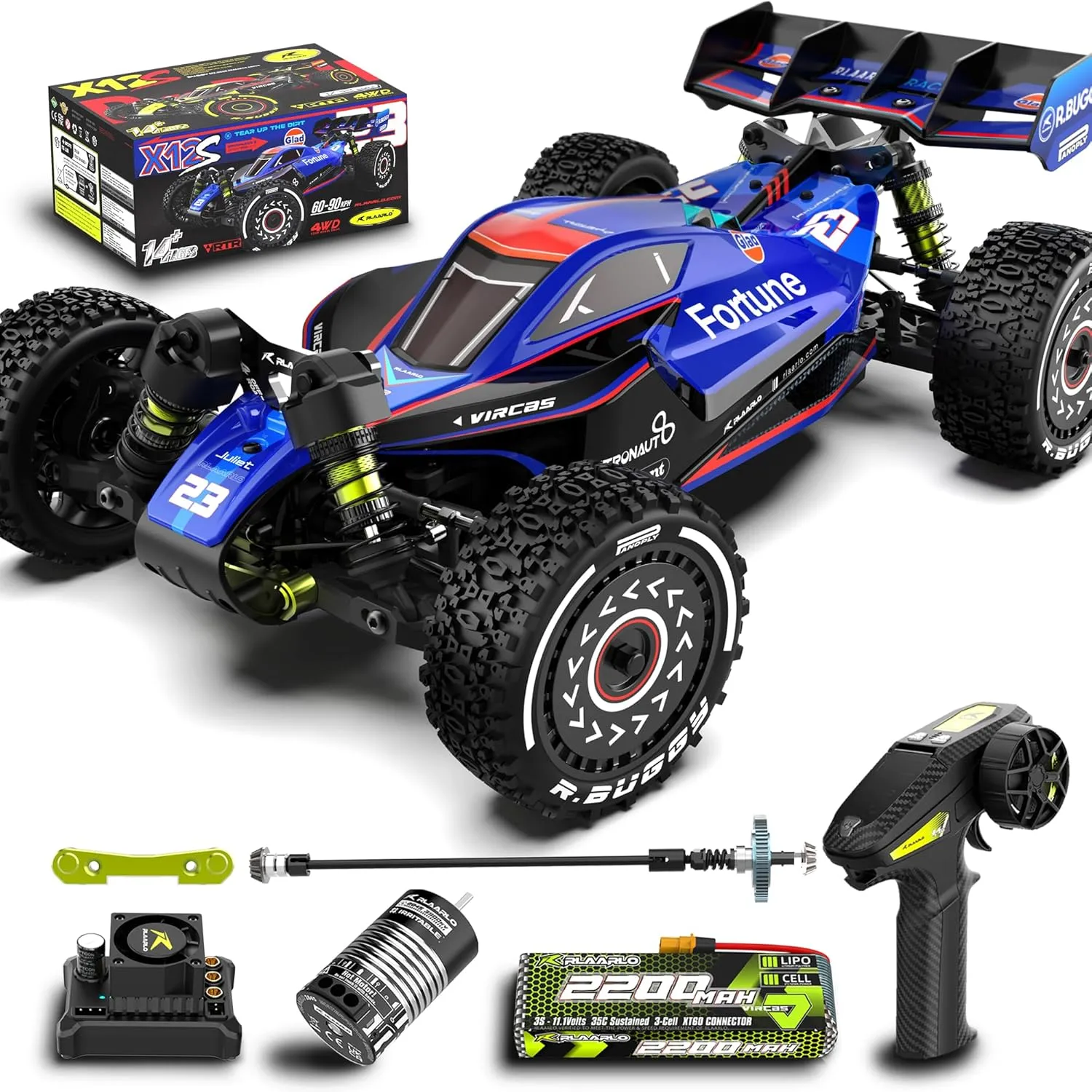 RLAARLO 1/12 Brushelss RC Cars for Adult Top Speed 50  MPH RC Car All Terrain RC Buggy Off-Road Hobby Trucks 4x4 Remote Control Car Waterproof Truck with 3S Battery