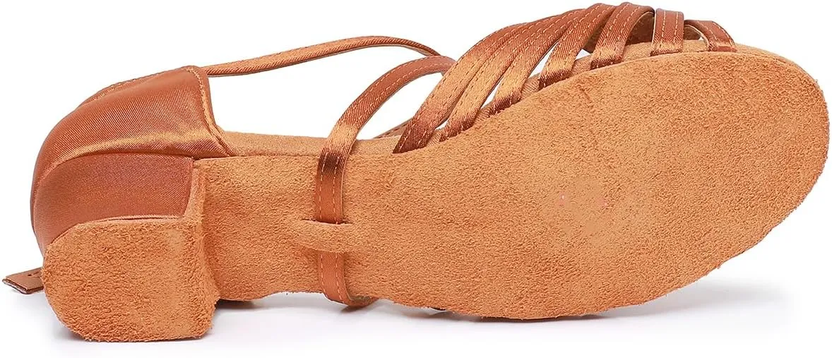 Rosefinch Girls Latin Dancing Shoes Low Heel Kids Salsa Ballroom Dance Shoes for Girls
