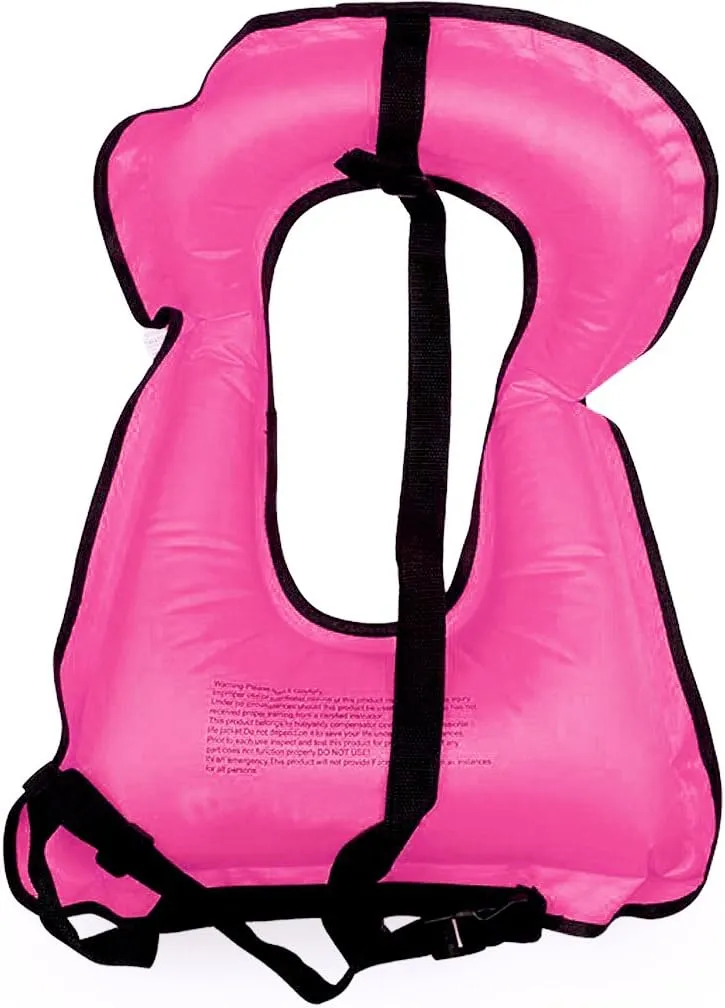 Rrtizan Snorkel Vest, Adults Portable Inflatable Swim Vest Jackets for Snorkeling Swimming Diving Safety