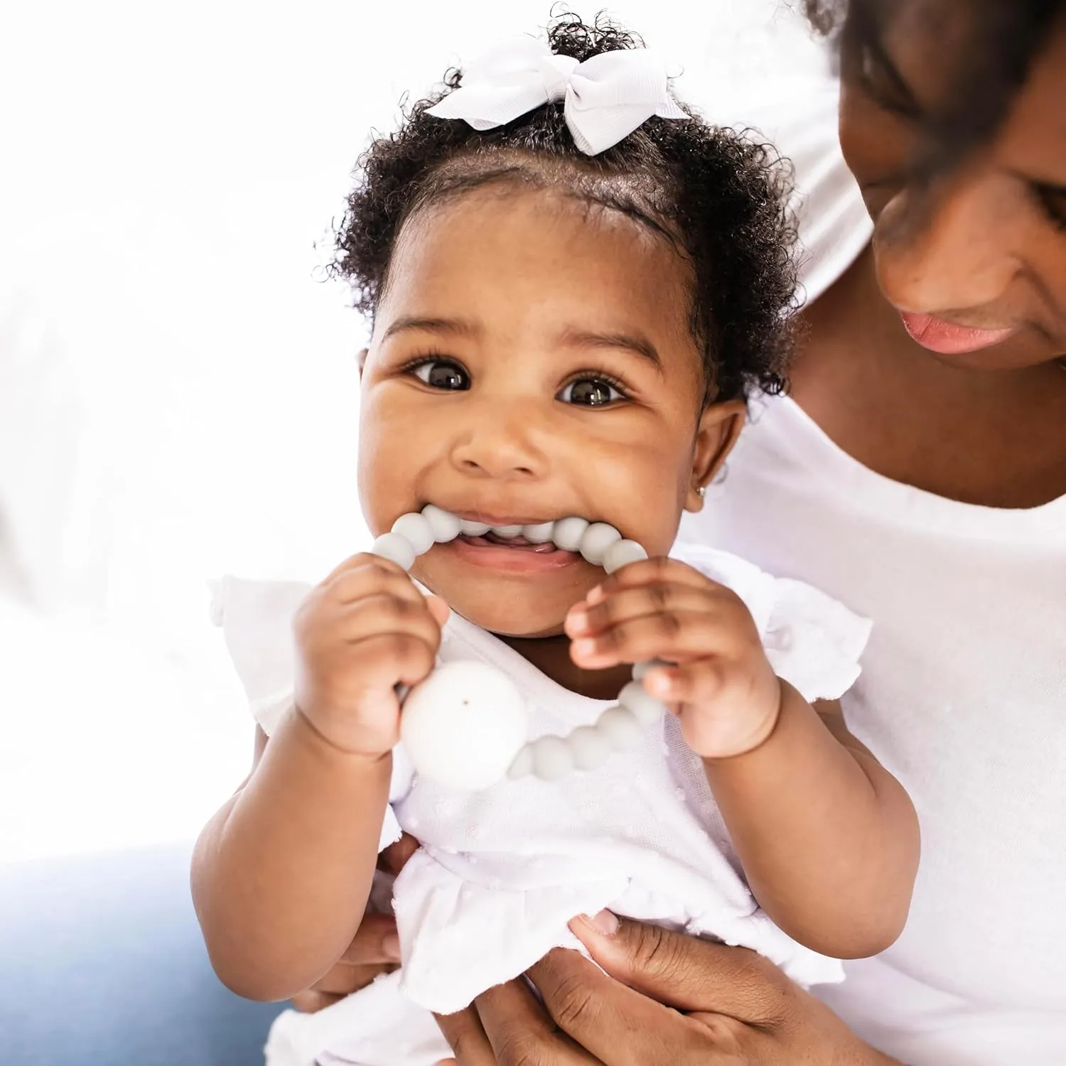 Ryan & Rose Cutie Clinks Attachable Teether Chew Toy for Babies (Ultimate Teething Set (Neutral))