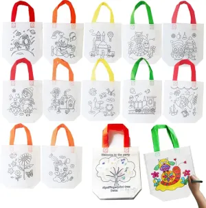 Sand Flower Eco Coloring Carnival Animal Art Party Goodie Bags with Guestbook Bags(24 PCS )