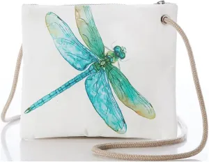 Sea Bags Recycled Sail Cloth Watercolor Dragonfly Slim Crossbody Crossbody Bags for Women Travel Purse