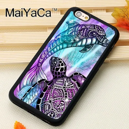 Sea Turtle Colorful Tie Dye  iPhone Case
