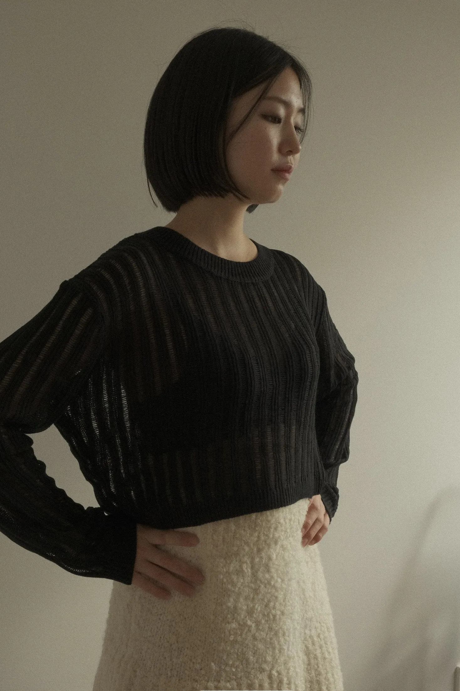 See Through Crop Knit