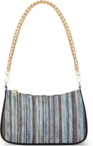 senya Handbags Chain Shoulder Tote Bag Retro Colorful Mandala Stripe Satchel Purse Top Handle Crossbody Bags for Women