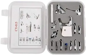 Sew-link 15pc Domestic Sewing Machine Snap-On Presser Walking Foot Kit for Brother, Singer, Babylock, Janome, Pfaff, Kenmore, Riccar, Necchi