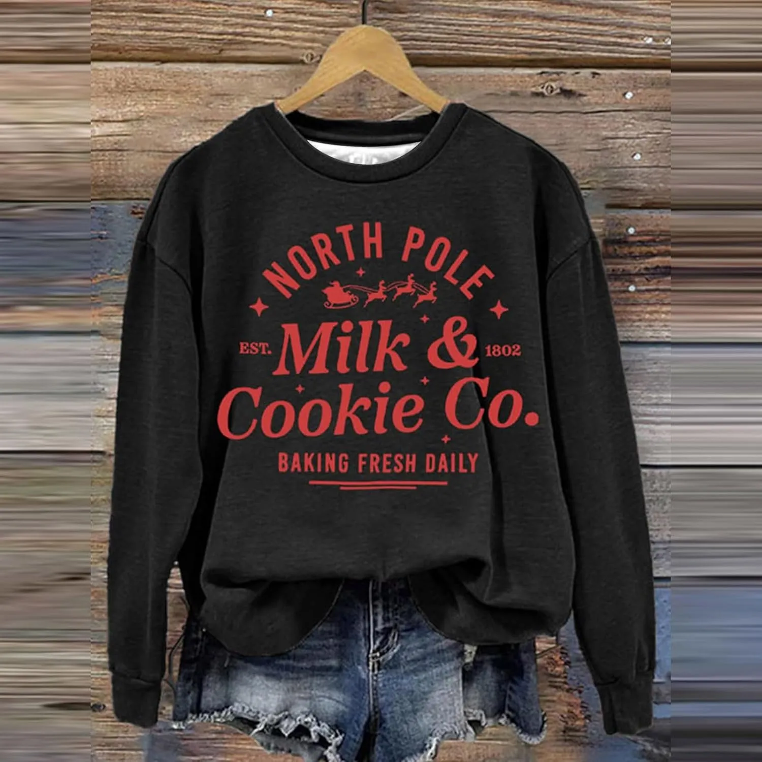 SHAOBGE MILK&COOKIE CO. BAKING FRESH DAILY Women's Letter Print Long Sleeve Sweatshirt 2t Zip up Hoodie Girl