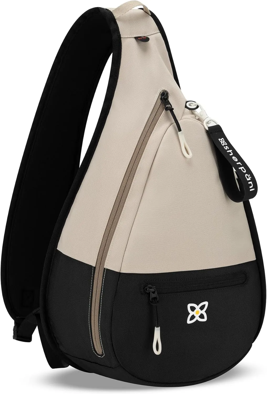 Sherpani Esprit, Sling Backpack, 10L Travel Bag, Women Shoulder Sling Purse, Crossbody Backpack, Travel Gifts, Pickleball Bag, RFID Protection, Fits 10 Inch Tablet (Con Leche)