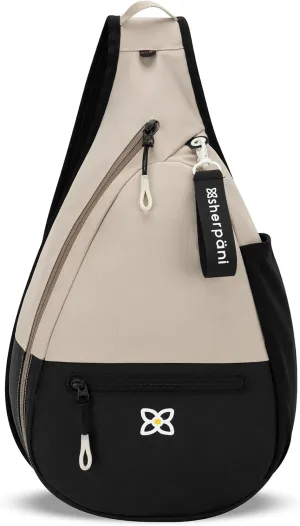 Sherpani Esprit, Sling Backpack, 10L Travel Bag, Women Shoulder Sling Purse, Crossbody Backpack, Travel Gifts, Pickleball Bag, RFID Protection, Fits 10 Inch Tablet (Con Leche)