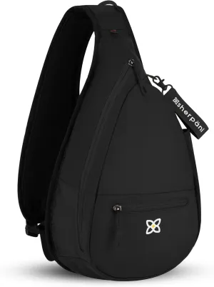 Sherpani Esprit, Sling Backpack, 10L Travel Bag, Women Shoulder Sling Purse, Crossbody Backpack, Travel Gifts, Pickleball Bag, RFID Protection, Fits 10 Inch Tablet (Raven)