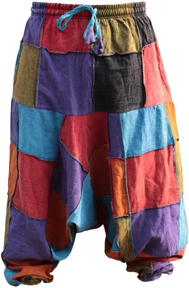 Shopoholic Fashion Unisex Hippy Patcwork Hippy Harem Trouser