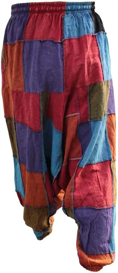 Shopoholic Fashion Unisex Hippy Patcwork Hippy Harem Trouser