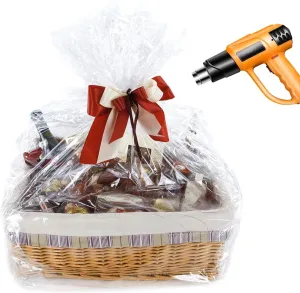Shrink Wrap Bags for Gift Baskets, 24x30 inches Clear PVC Heat Gift Basket Shrink Bags 20 Pack