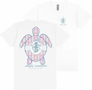 Simply Southern Save The Turtles - Coquette - Pink Bows - Adult T-Shirt