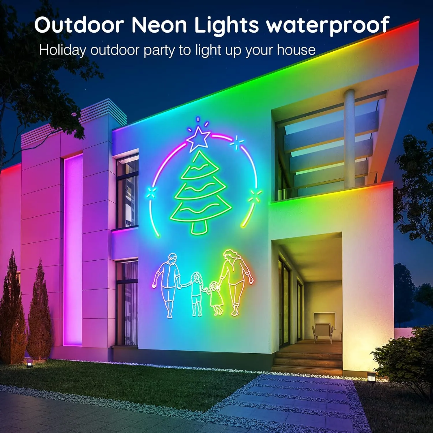 SINLEY Led Neon Rope Lights 60FT,Control with App/Remote,Flexible Led Rope Lights,Multiple Modes,IP68 Outdoor RGB Neon Lights Waterproof,Music Sync Gaming Led Strip Lights for Bedroom Indoor