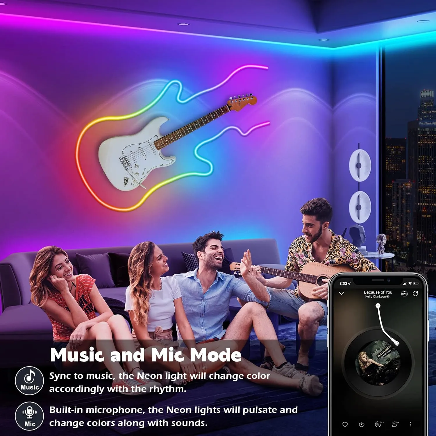 SINLEY Led Neon Rope Lights 60FT,Control with App/Remote,Flexible Led Rope Lights,Multiple Modes,IP68 Outdoor RGB Neon Lights Waterproof,Music Sync Gaming Led Strip Lights for Bedroom Indoor