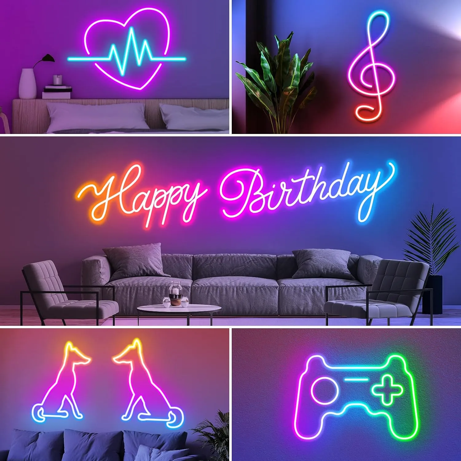 SINLEY Led Neon Rope Lights 60FT,Control with App/Remote,Flexible Led Rope Lights,Multiple Modes,IP68 Outdoor RGB Neon Lights Waterproof,Music Sync Gaming Led Strip Lights for Bedroom Indoor
