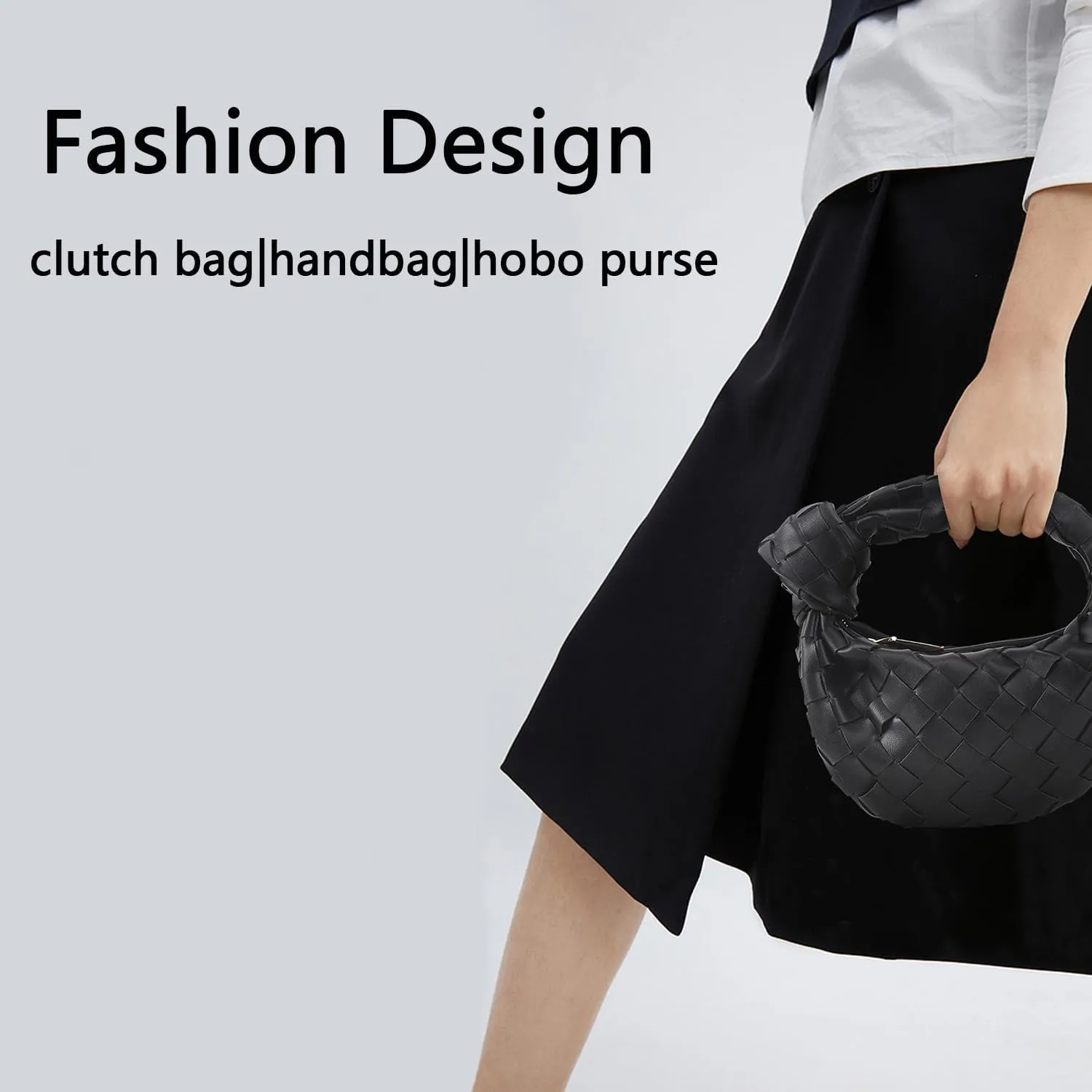 Small Knotted Hobo Bag for Women Fashion Dumpling Top Handle Handbag Soft PU Leather Purses 2025