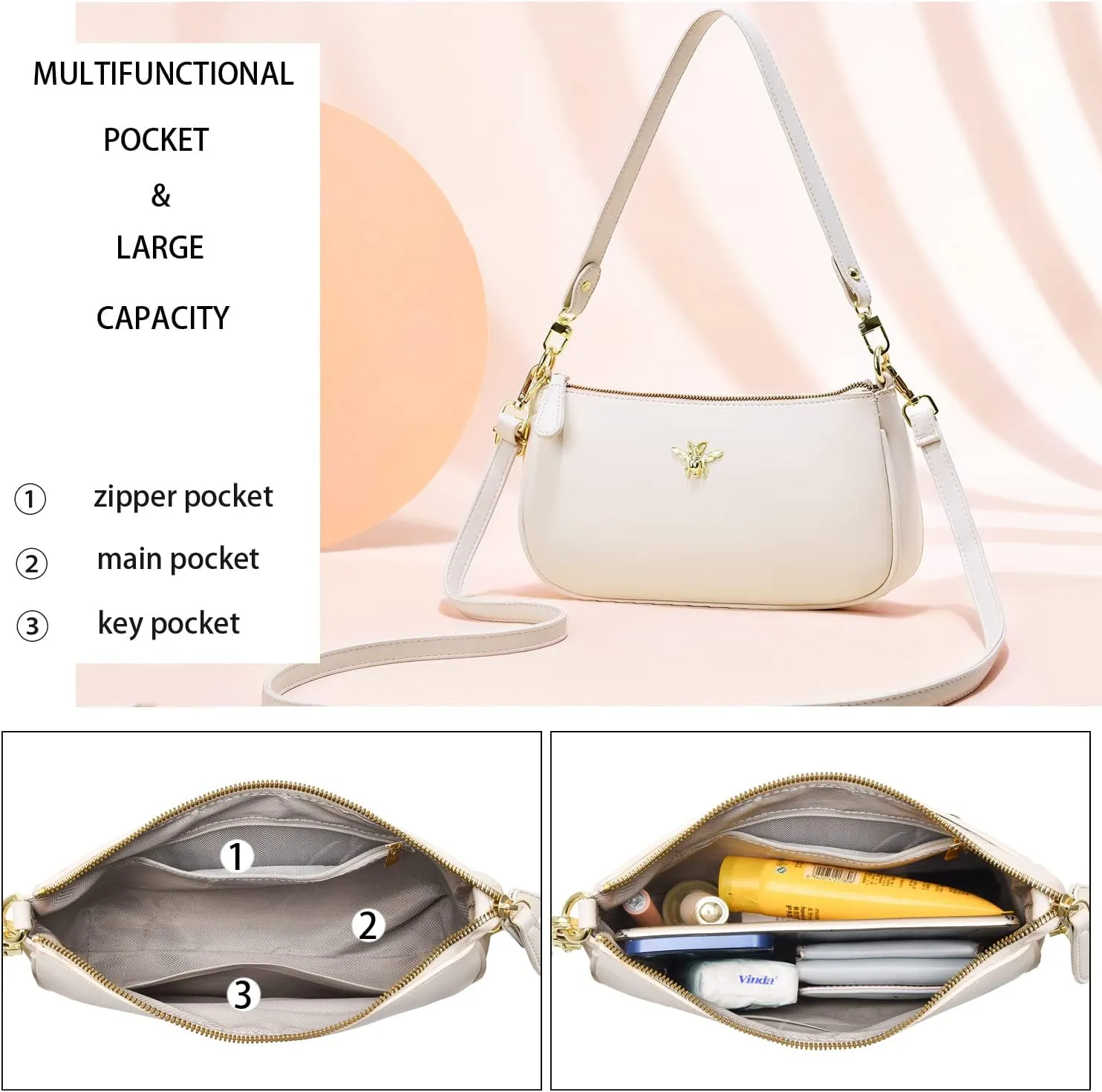 Small Tote Shoulder Bags Purses for Women Retro Classic Crossbody Bags Cute Clutch Purse and Handbag