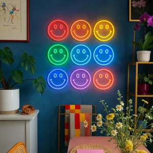 Smile Face 15" Led Neon Sign