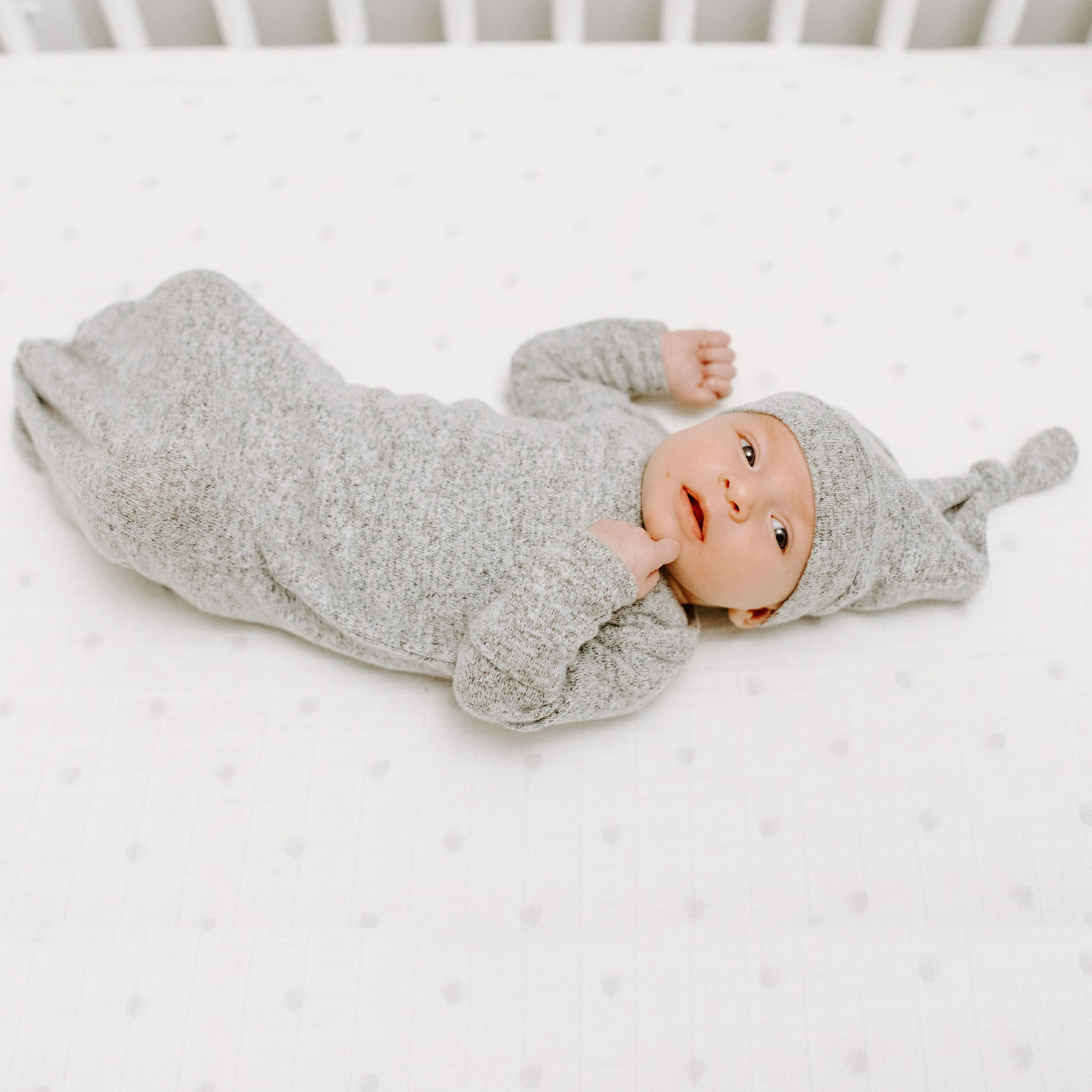 snuggle knit™ newborn gown   hat set