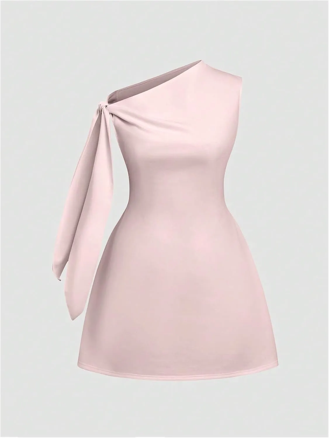 SOLY HUX Women's Mini Dress Off The Shoulder Sleeveless Tie Shoulder A Line Flared Party Dresses