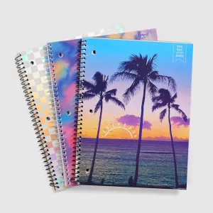 Spiral Notebook, 3 Pack - Summer