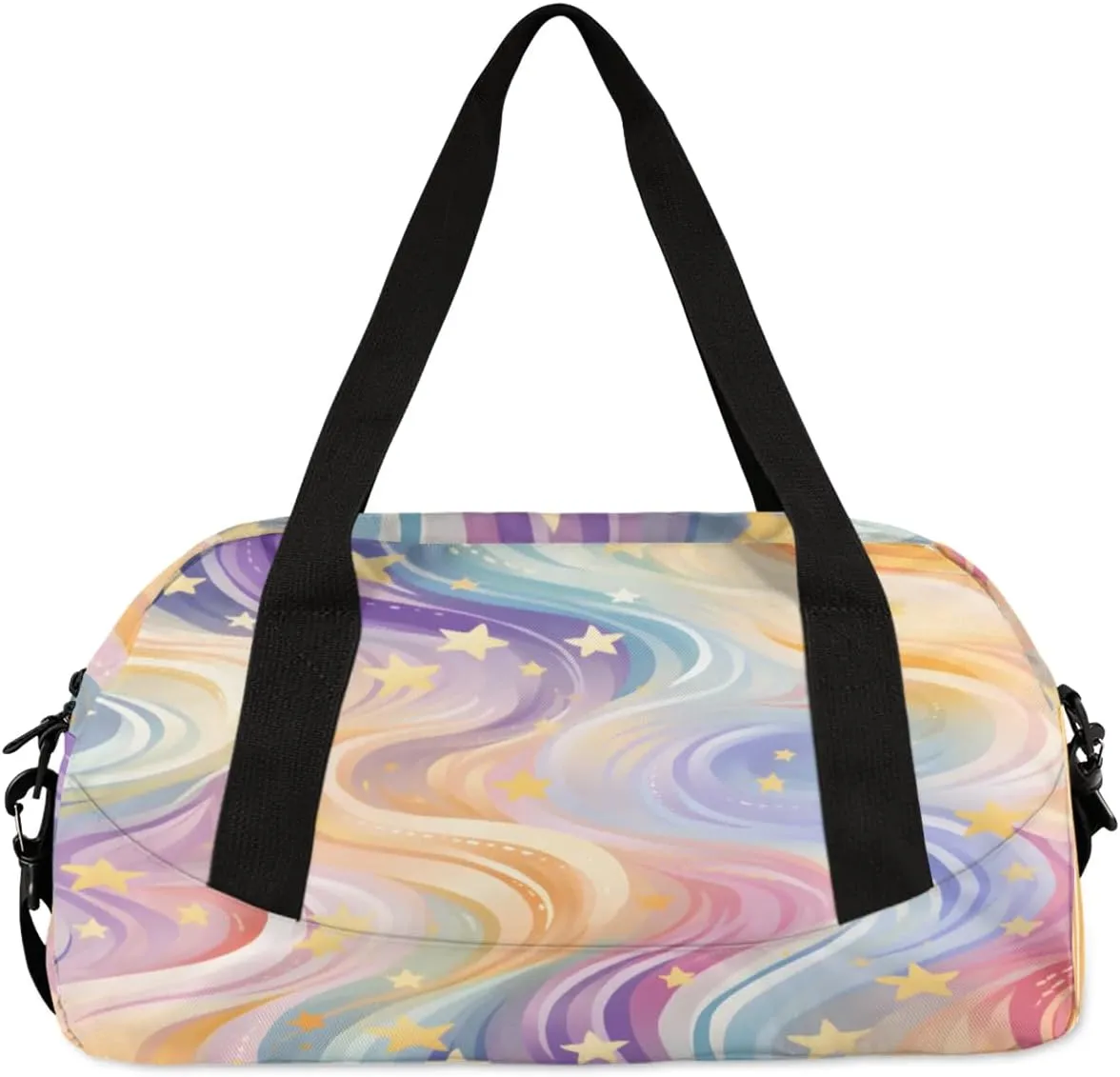 Sport Duffel Bag Abstract Star Stripe Kids Gym Bag Weekender Overnight Bags for Boys Girls Teens Carry On Workout Travel Bag