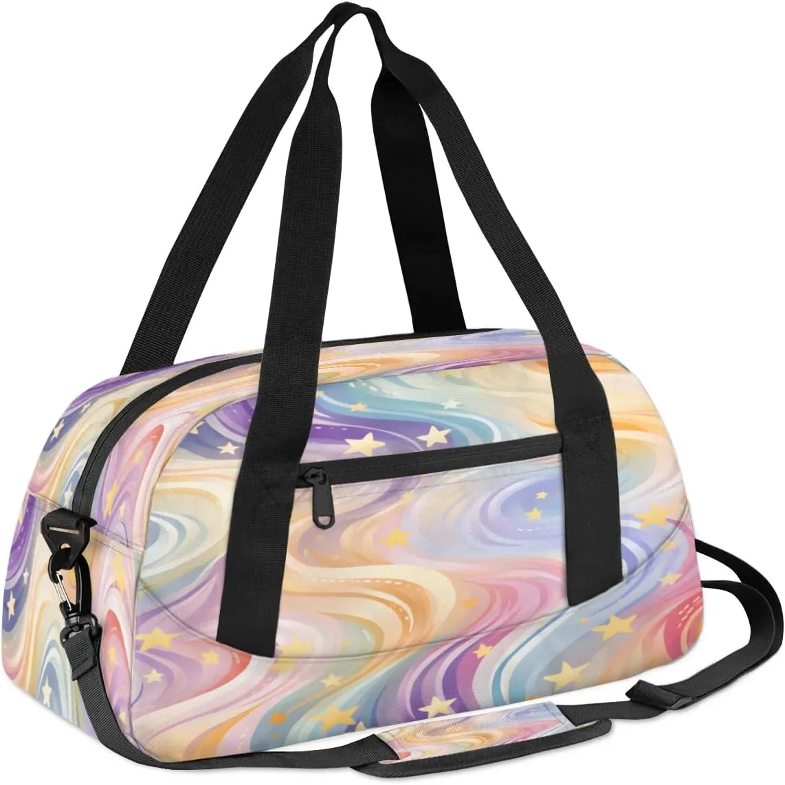 Sport Duffel Bag Abstract Star Stripe Kids Gym Bag Weekender Overnight Bags for Boys Girls Teens Carry On Workout Travel Bag