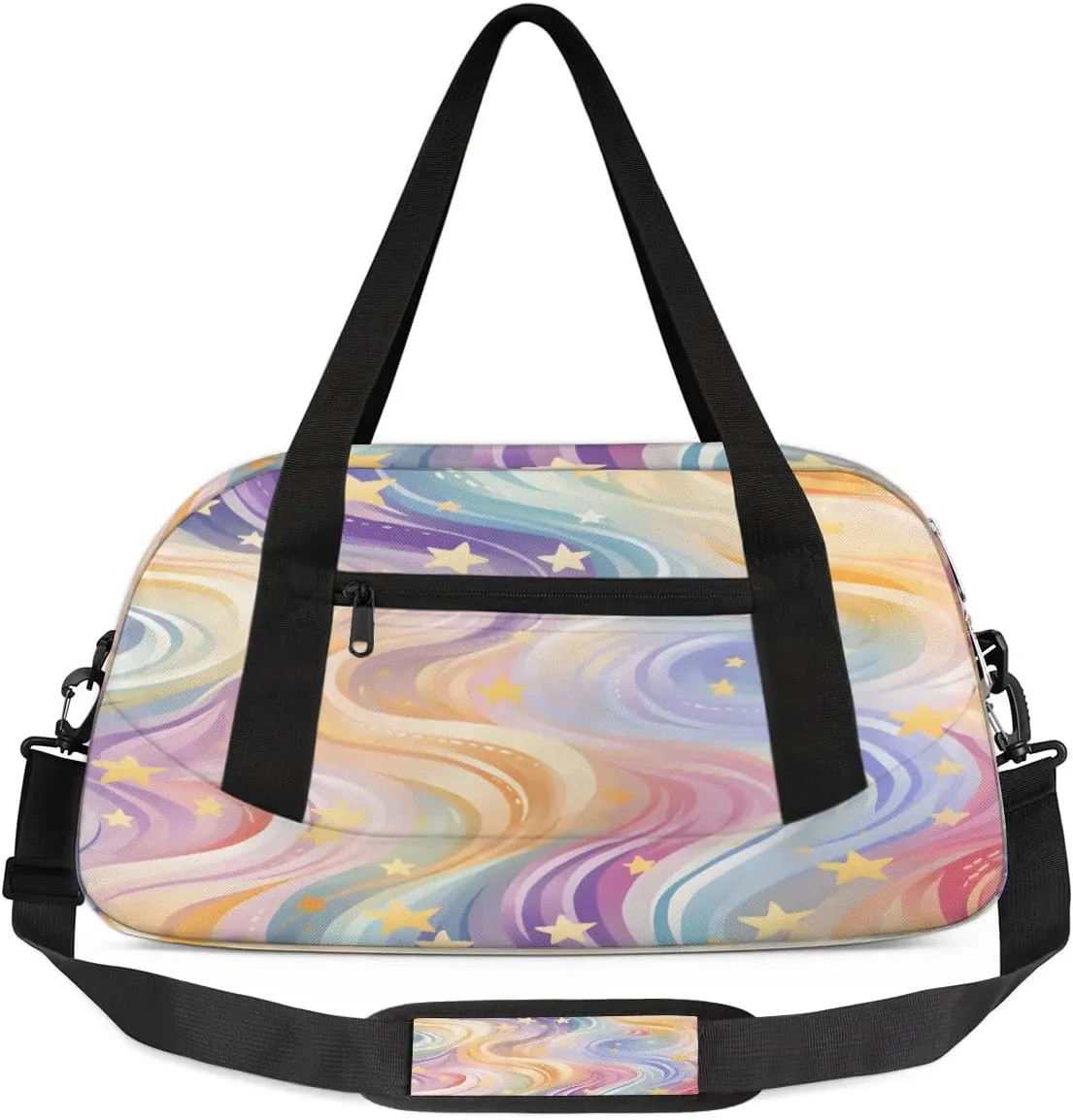 Sport Duffel Bag Abstract Star Stripe Kids Gym Bag Weekender Overnight Bags for Boys Girls Teens Carry On Workout Travel Bag