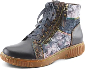Spring Step L'Artiste Maylah Women's Floral Bootie - Patchwork Design, Rainbow Stitching, Comfortable & Stylish