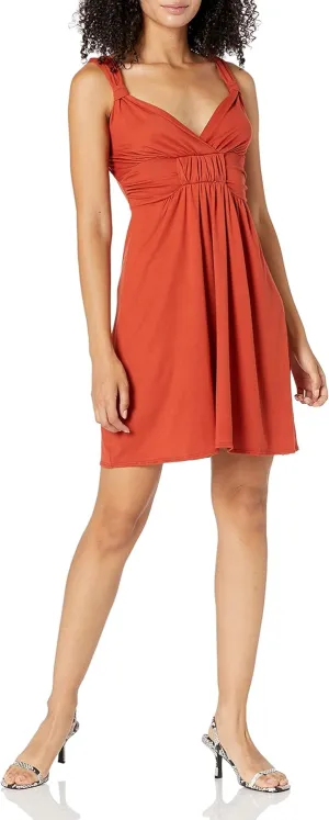 Star Vixen Women's Sleeveless Knot-Front Surplice Dress