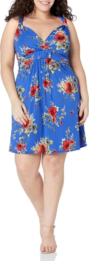 Star Vixen Women's Sleeveless Knot-Front Surplice Dress