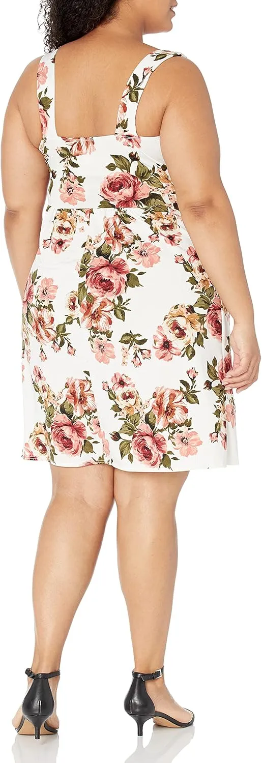 Star Vixen Women's Sleeveless Knot-Front Surplice Dress
