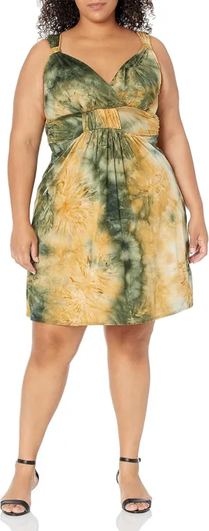 Star Vixen Women's Sleeveless Knot-Front Surplice Dress