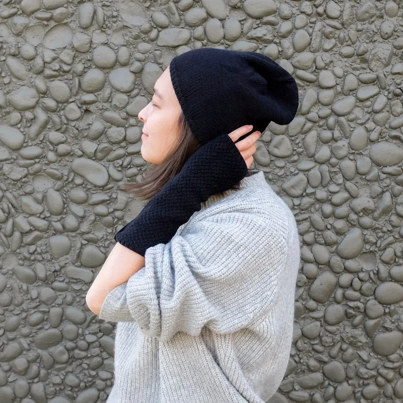 Stina Half Mitts Black