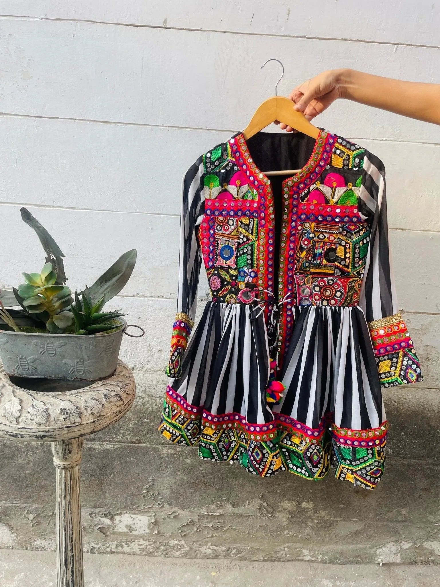 Stripe Banjara peplum top