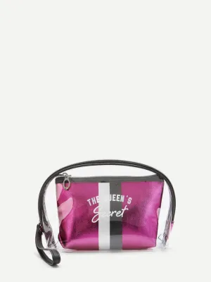 Striped Makeup Bag 2pcs