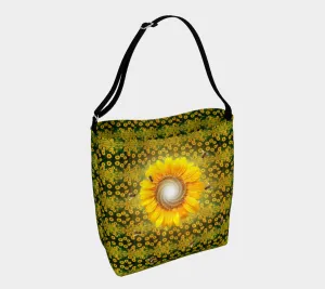 Sunflower Spiral with Bees