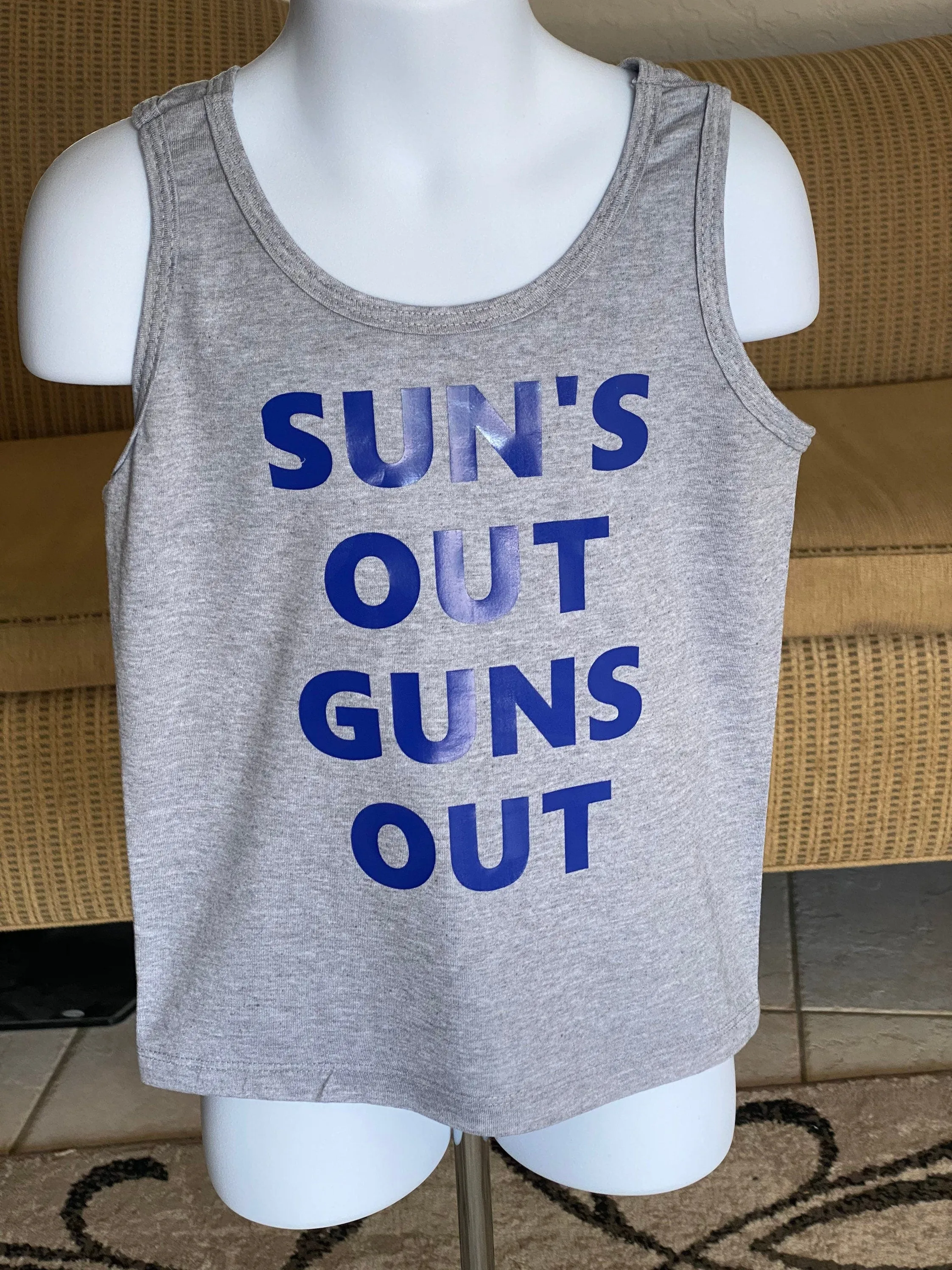 Suns out, guns out/ Tank top /summer shirt/ funny shirt / funny muscle shirt / funny gym shirt / funny kids shirt / funny tank top/funny tsh