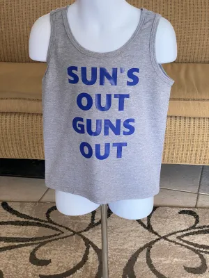 Suns out, guns out/ Tank top /summer shirt/ funny shirt / funny muscle shirt / funny gym shirt / funny kids shirt / funny tank top/funny tsh
